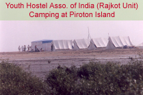 Youth Hostel Asso. of India(Rajkot Unit) Camping at Pirotan Island